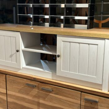 Meuble TV blanc 2 porte de rangement