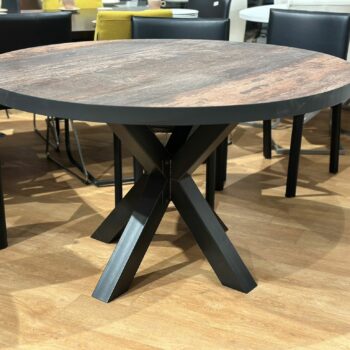 Table à manger ronde style industriel - LOFT