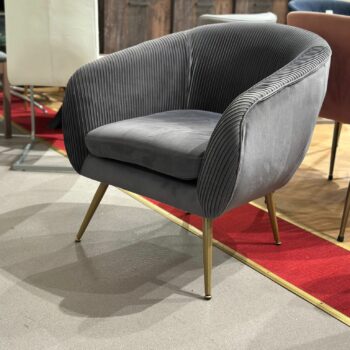 Fauteuil en velours plissé - SOLARO