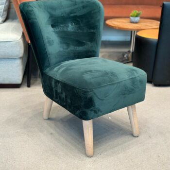 Fauteuil d'appoint en velours vert