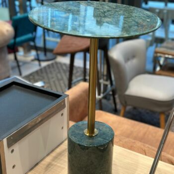 Table d'appoint ronde marbre vert (5 pièces disponibles)