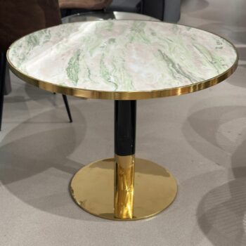 Table ronde en verre marbre - 100cm diamètre (13 pièces disponibles)
