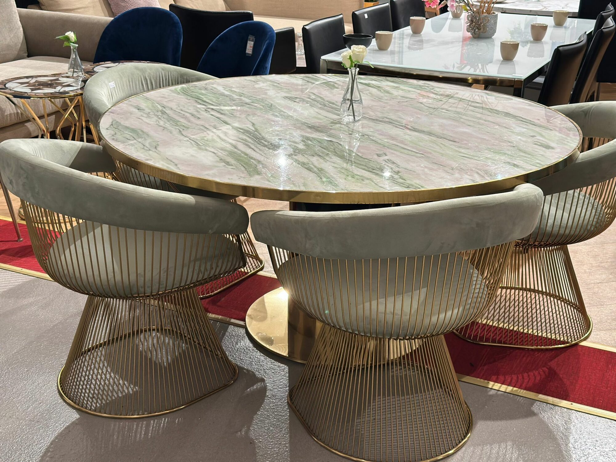 Table ronde en verre marbre - 150cm diamètre - Image 2