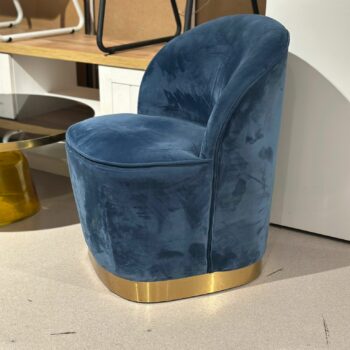 Fauteuil d'appoint en velours bleu (10 pièces disponibles)