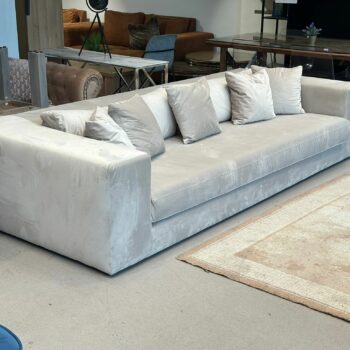 Canapé 4-5 places en velours beige