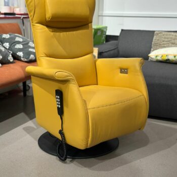 Fauteuil en cuir relax électrique releveur - Velderhof