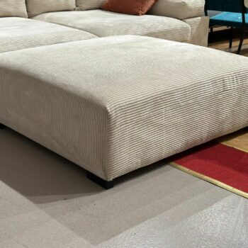 Pouf en velours côtelé