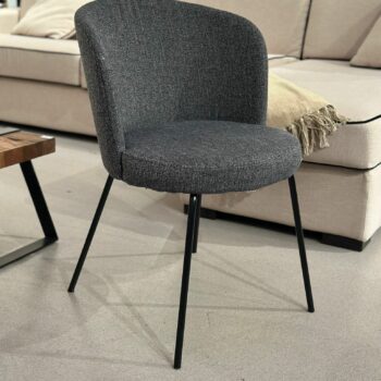 Chaises en tissu bouclé gris (6 pièces disponibles)
