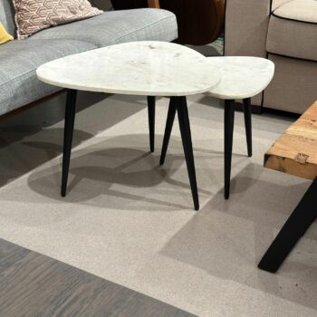 Set de 2 tables gigognes en marbre