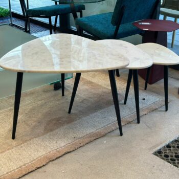 Set de 3 tables gigognes en marbre