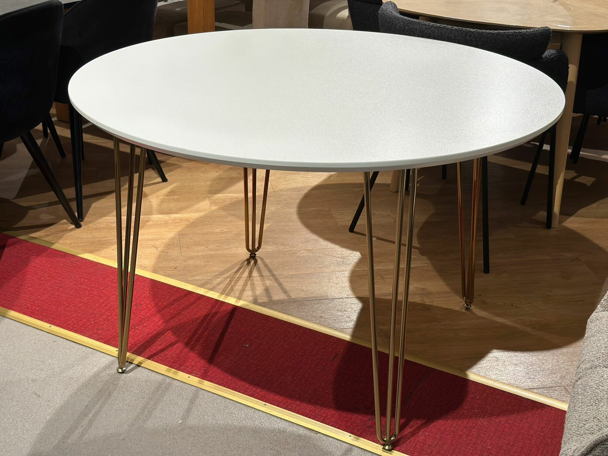 Table à manger ronde pied dorée - QUEEN - 120cm - Image 2