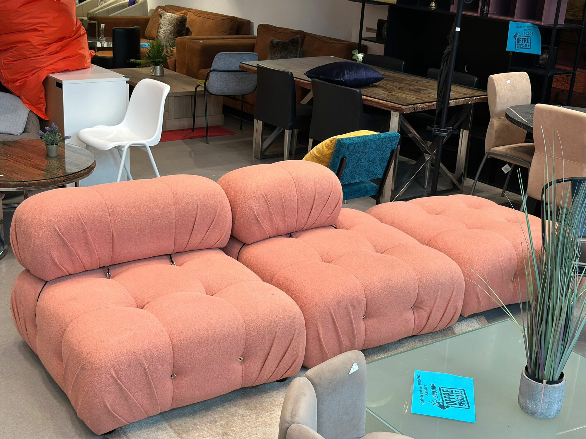 Canapé design modulable 2pl + pouf - Camaleonda - Image 4