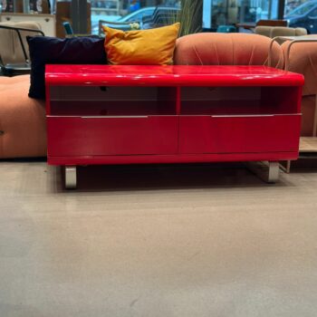 Meuble TV laquée rouge