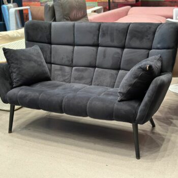 Canapé/Banquette en velours noir