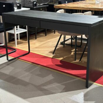 Bureau noir avec 2 tiroirs