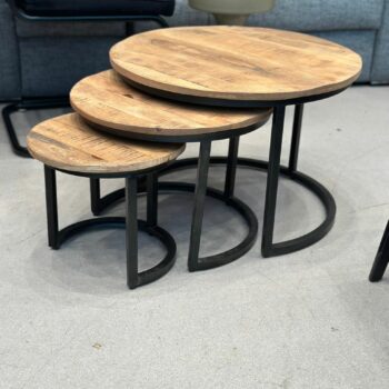 Set de 3 tables gigognes en bois