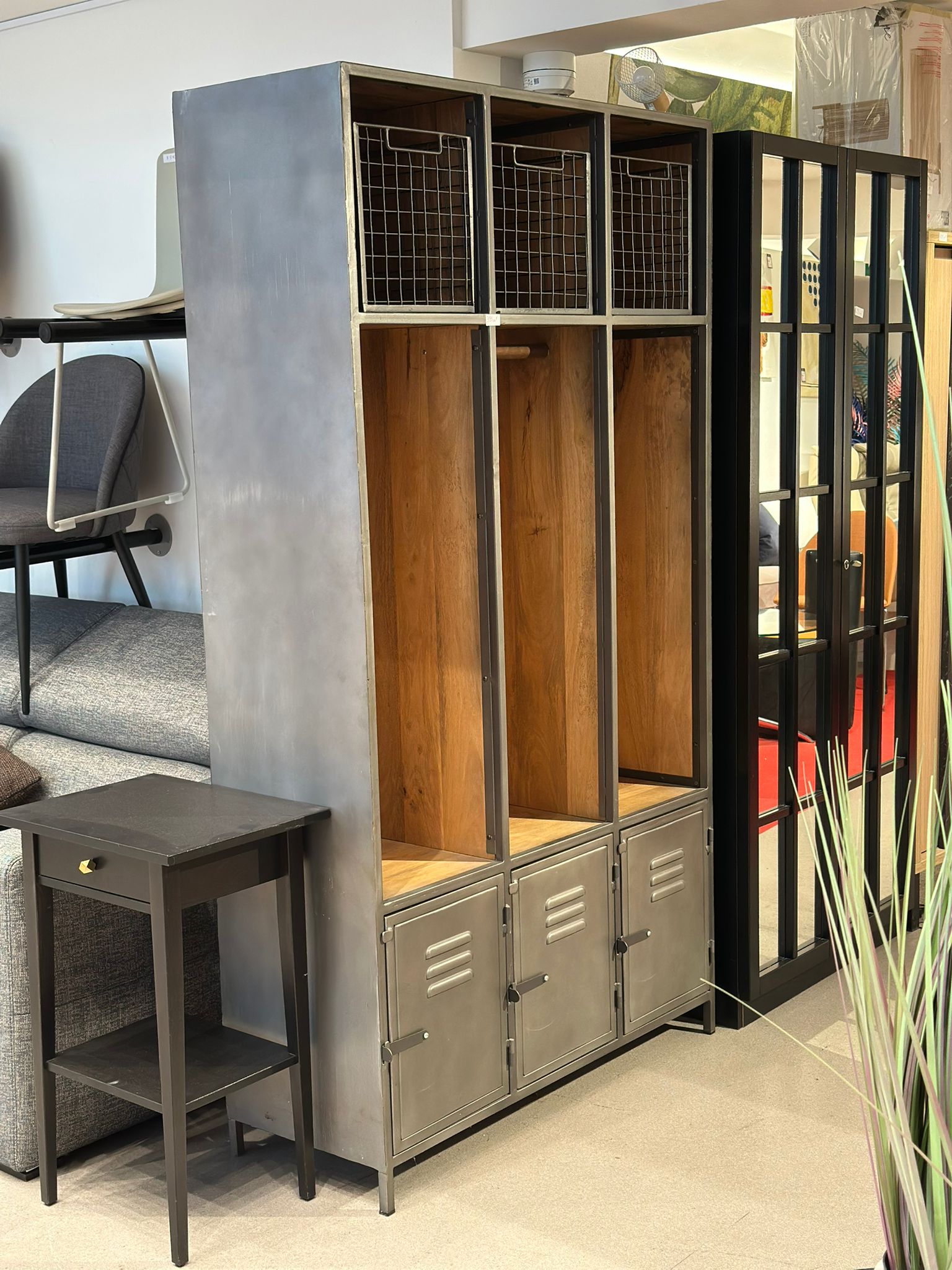 Penderie ouverte / meuble de rangement casier style industriel - LEWIS