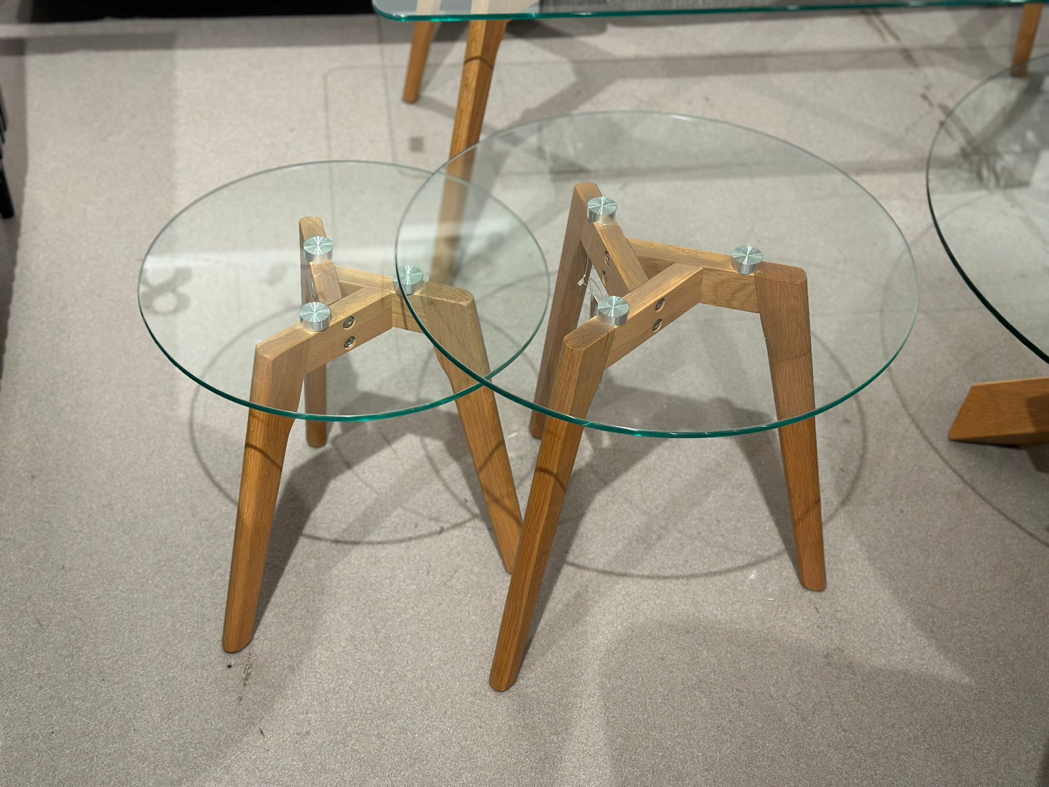 Table d'appoint/de salon gigognes en verre - LOVYOU - Image 3