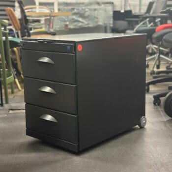 Caisson de rangement métallique sur roulette avec clés