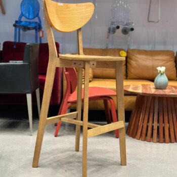 2x Tabourets de bar en bois - LEONARDO