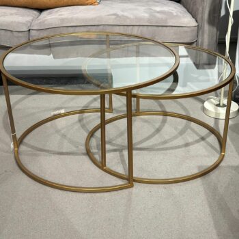 Tables gigognes structure dorée