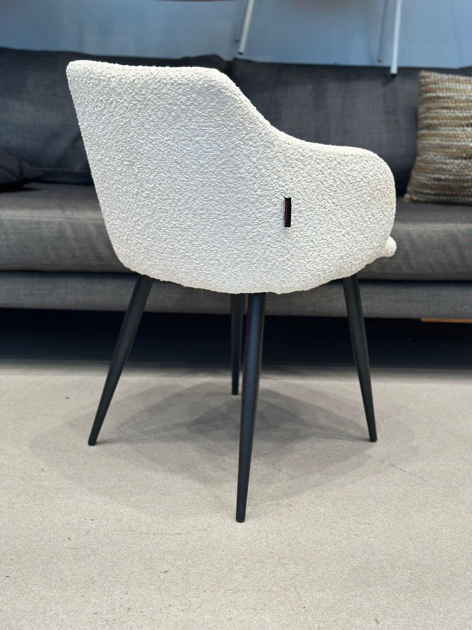 4x Chaises salle à manger en tissu bouclé - Image 2