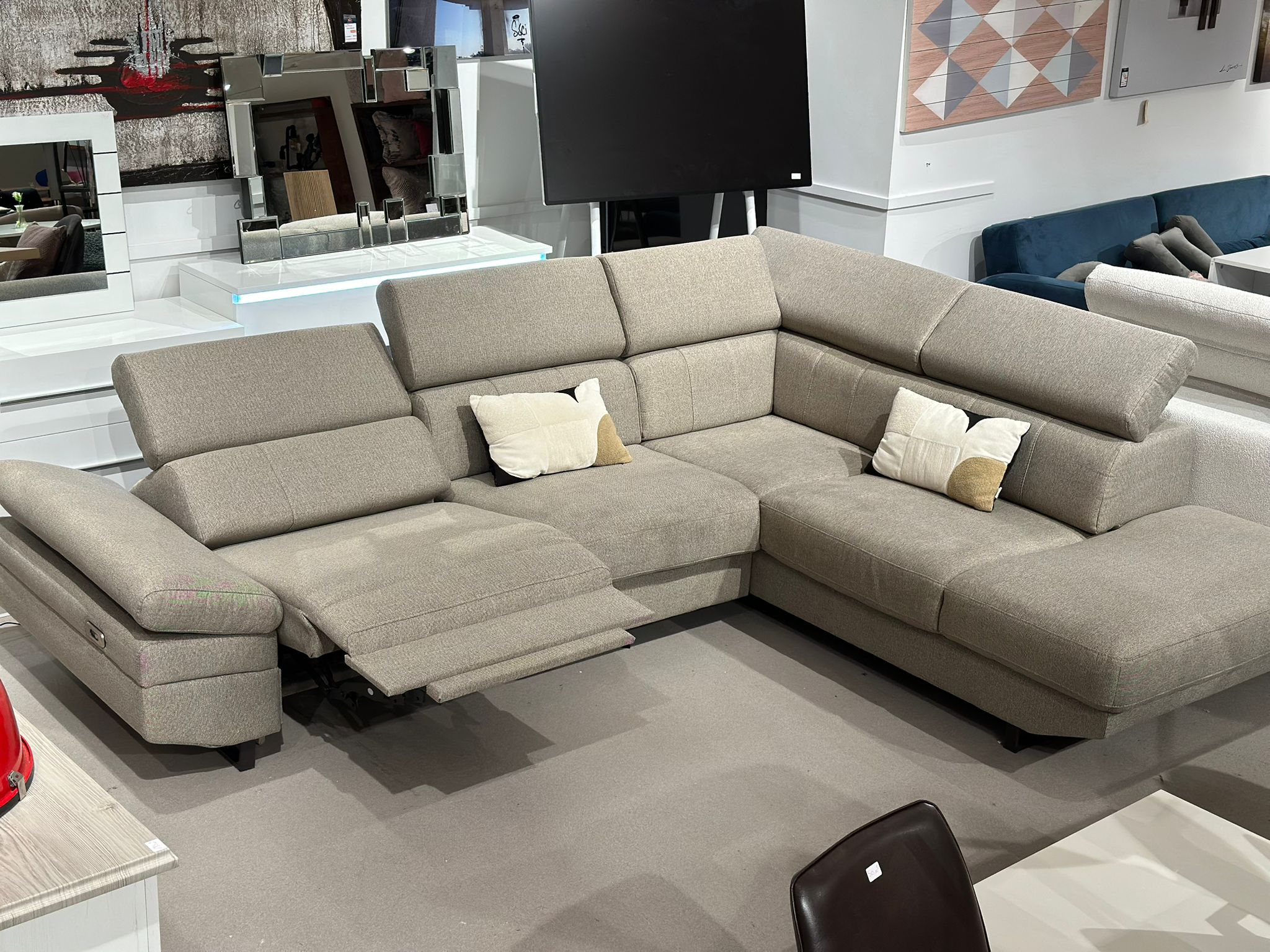 Canapé d'angle avec relax électrique appuie tête ajustable - Image 5