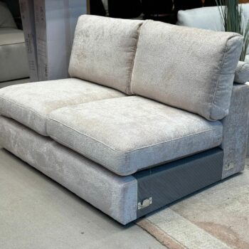 Canapé/Banquette 2 places en velours beige