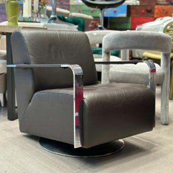 Fauteuil en cuir pivotant - Elle Girevole