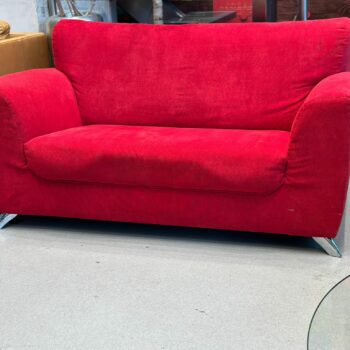 Canapé 2 places rouge