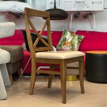 2x Chaises salle à manger en bois style rustique