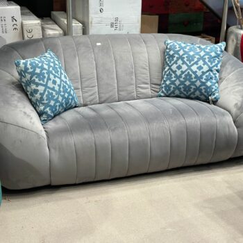 Canapé/Banquette en velours gris