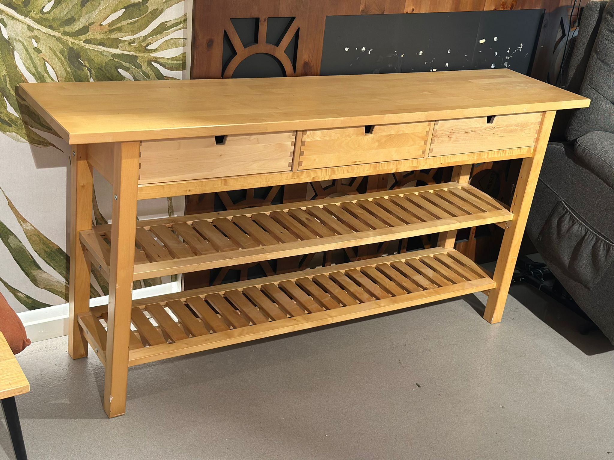 Meuble de cuisine / plan de travail en bois - IKEA