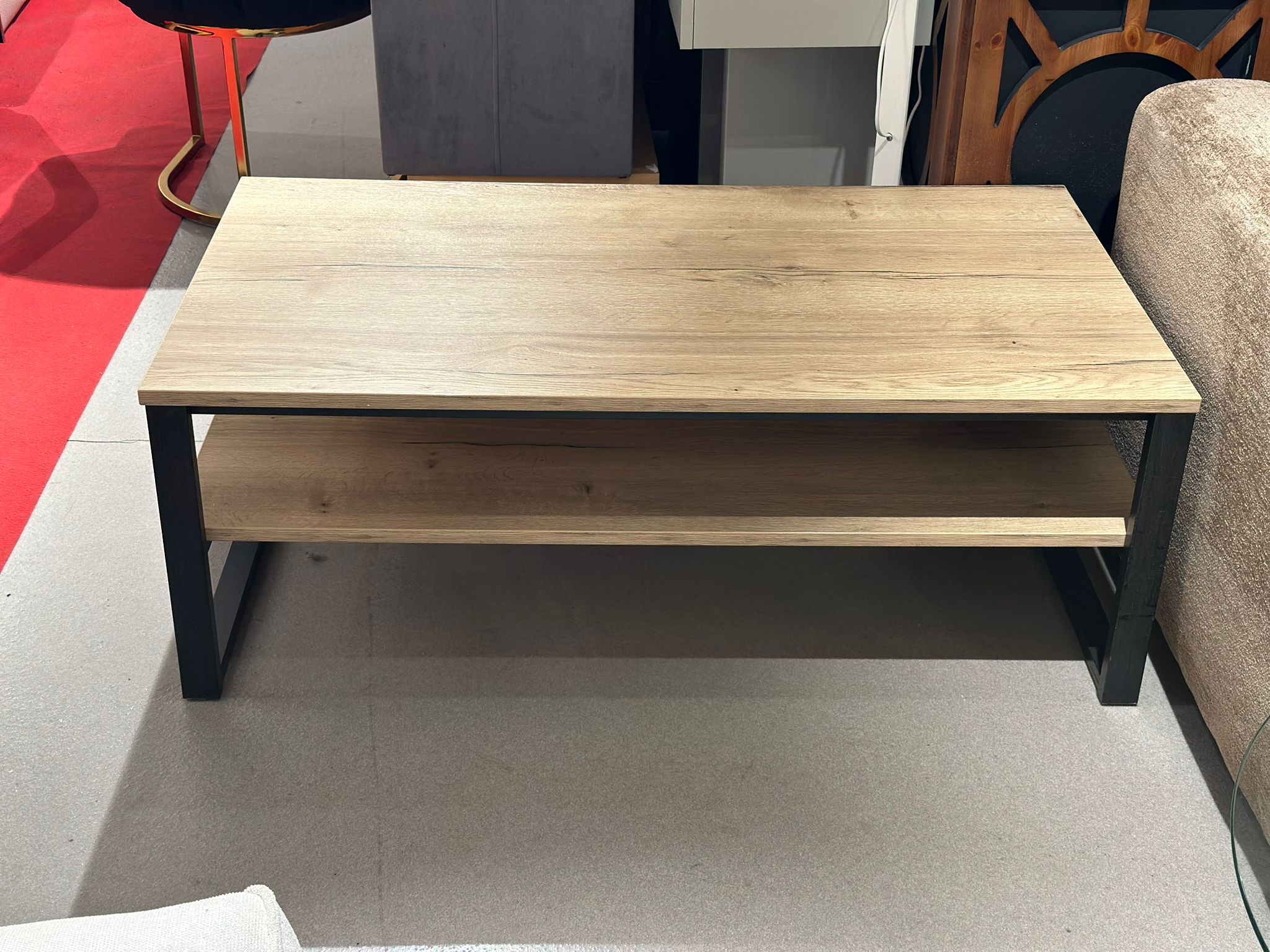Table de salon en bois style industriel - Image 2