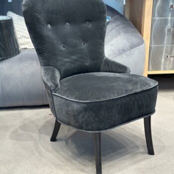 Fauteuil en velours noir