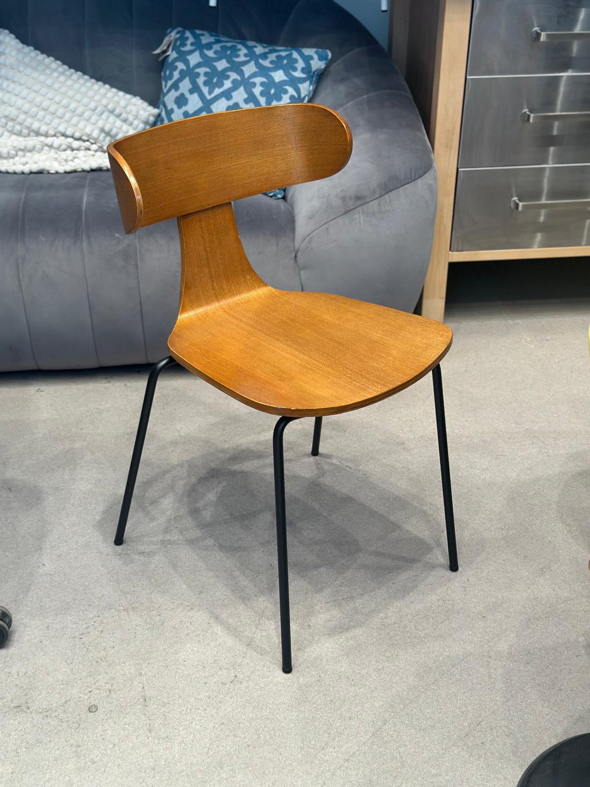 2x Chaises design en bois dossier arrondi - Sissy-Boy