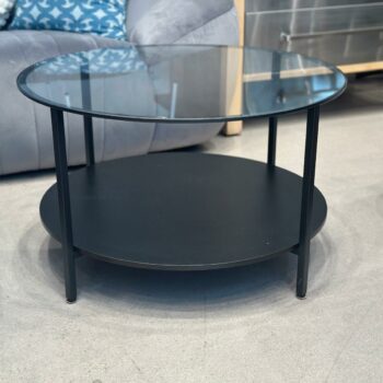 Table de salon dessus vitré