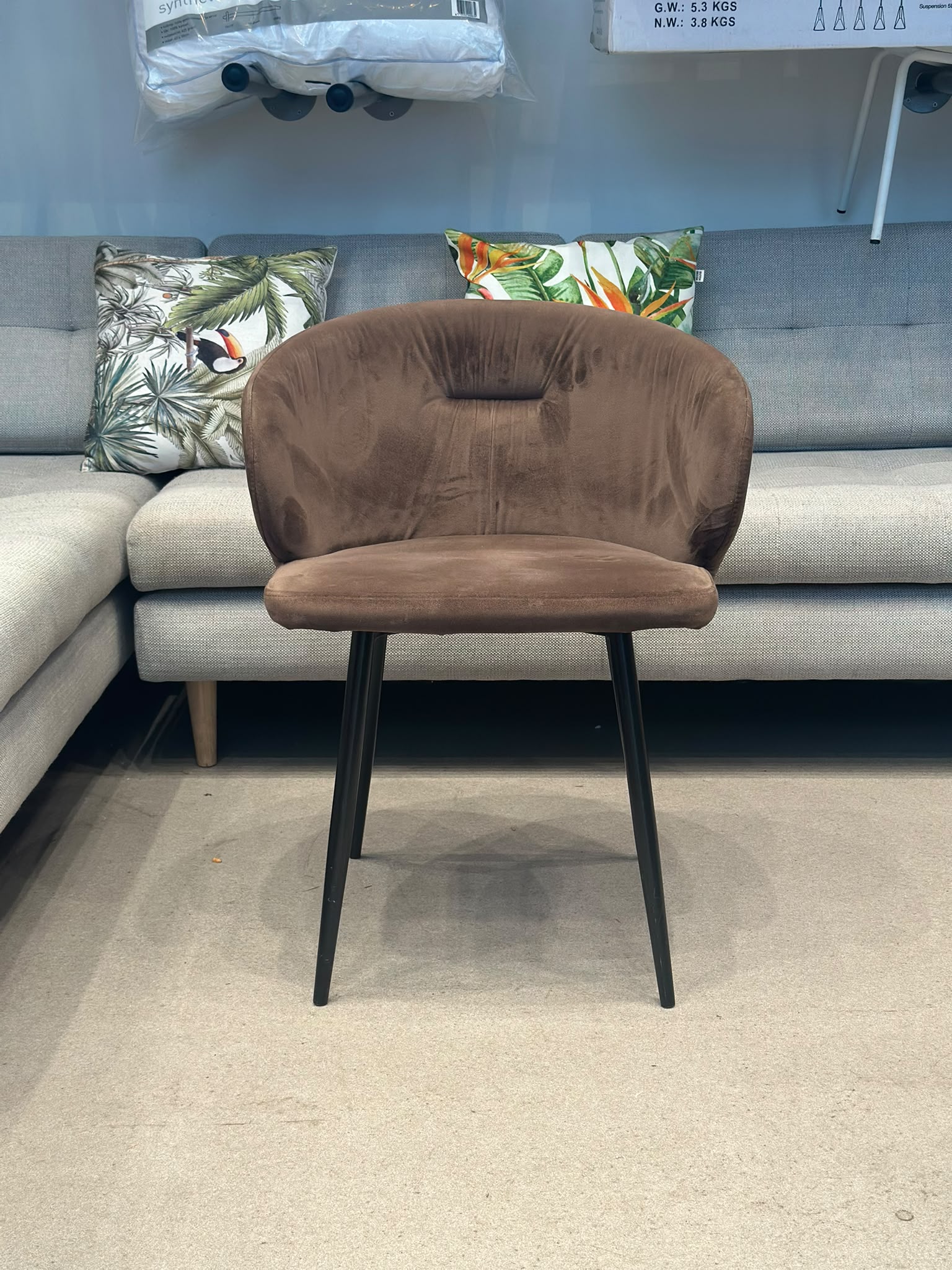 Chaise salle à manger en velours - Image 3