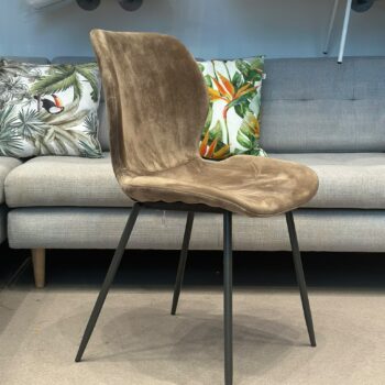 4x Chaise salle à manger en velours