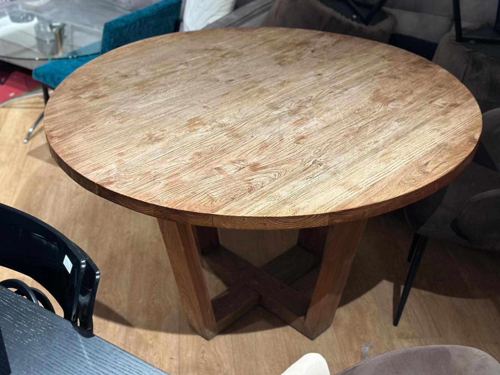 Table à manger ronde en bois - Image 2