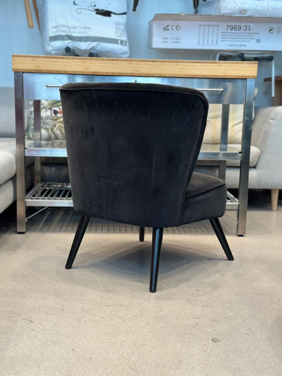 Fauteuil cocktail d'appoint en velours - Image 2