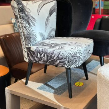 Fauteuil cocktail d'appoint motif tropical/jungle