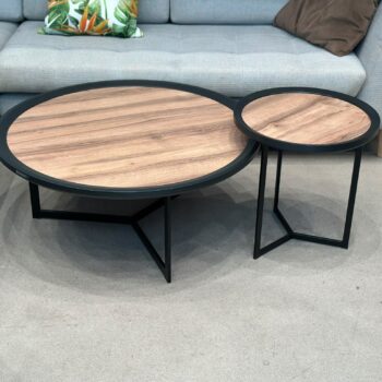 Set de 2 tables de salon gigognes - Talia