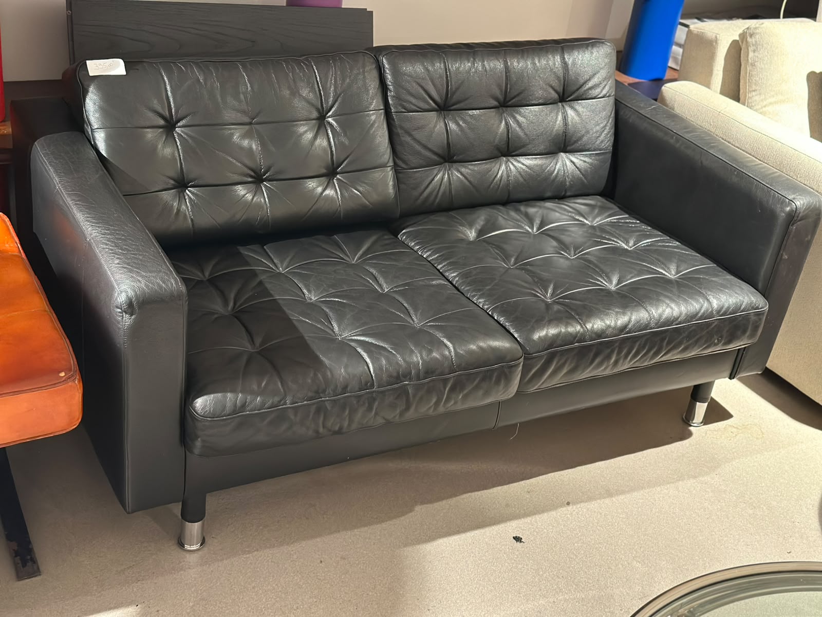 Canapé en cuir 2pl - LANDSKRONA - Image 3