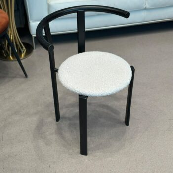 4x Chaise salle à manger postmoderne tissu bouclé