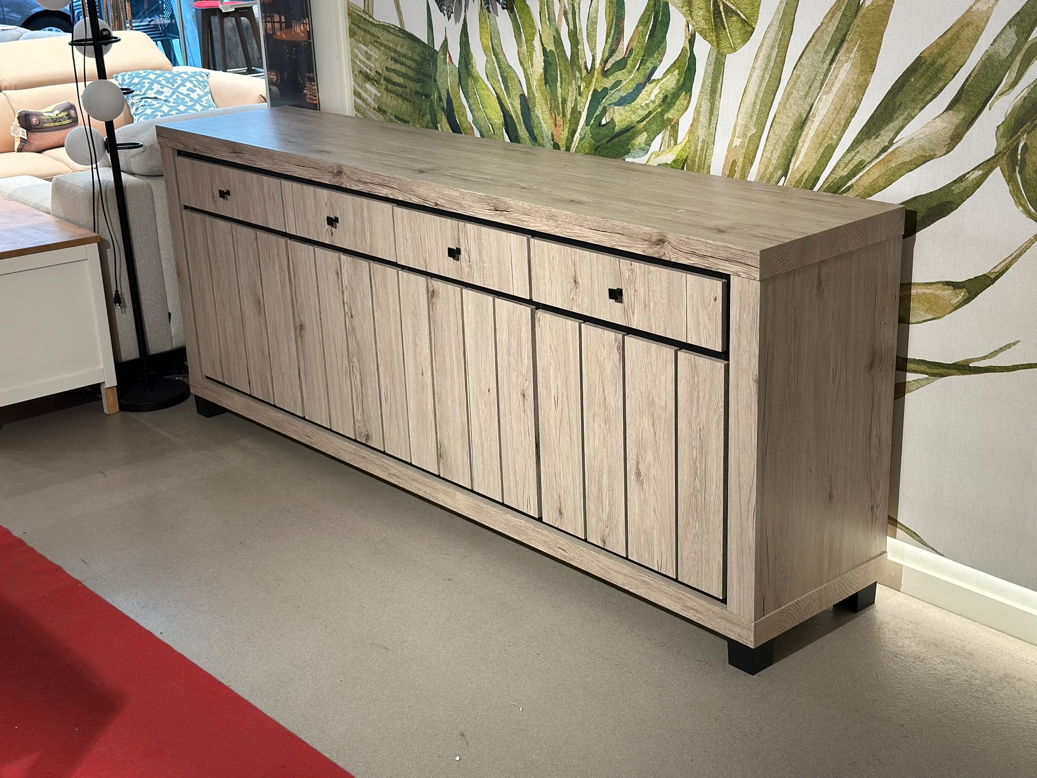 Buffet en bois 4 tiroirs et 2 porte - Image 3