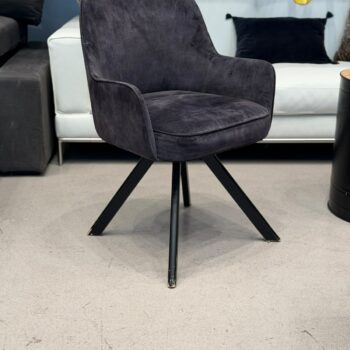6x Chaises/Fauteuil de salle à manger en velours