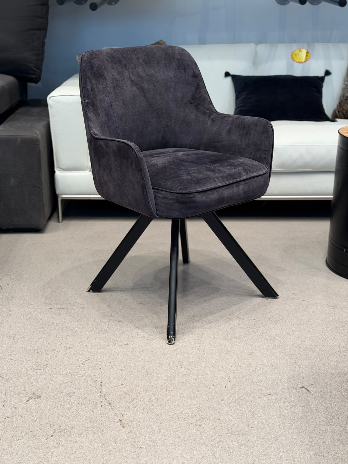 6x Chaises/Fauteuil de salle à manger en velours