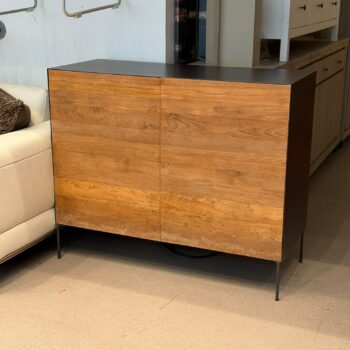 Buffet 2 porte style industriel en teck recyclé et métal anthracite - Nadal